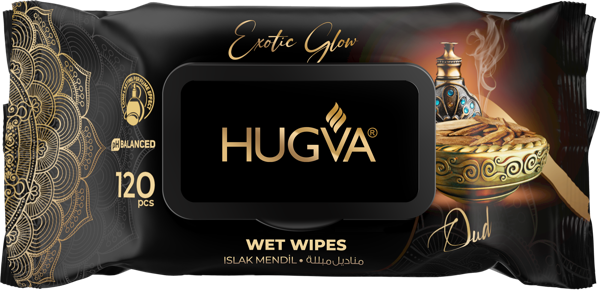 Изображение Салфетки влажные для рук Хугва масло древесины и агара Эндекс Кимья м/у, 120 шт