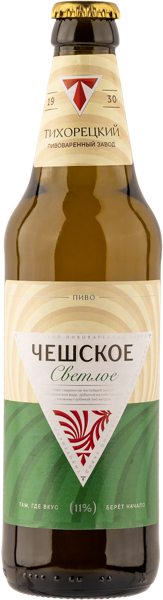 Изображение Пиво светлое Лагер 4,4% Чешское Тихорецкий ПЗ с/б, 0,45 л