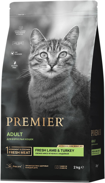 Изображение Корм для кошек Премьер ягненок индейка Юнайтед Петфуд м/у, 2 КГ