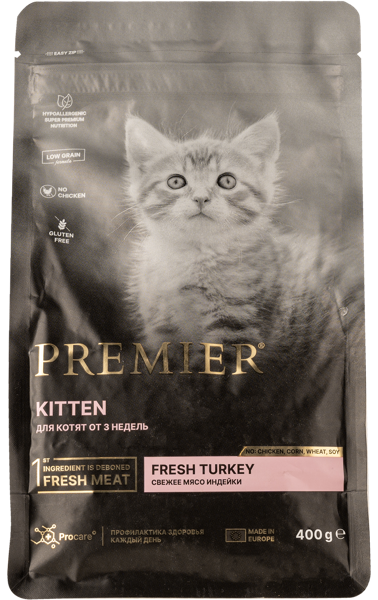 Изображение Корм для котят Премьер свежая индейка Юнайтед Петфуд м/у, 400 г