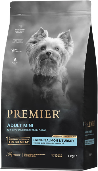 Изображение Корм для собак мелких пород Премьер филе лосося индейка Юнайтед Петфуд м/у, 1 КГ
