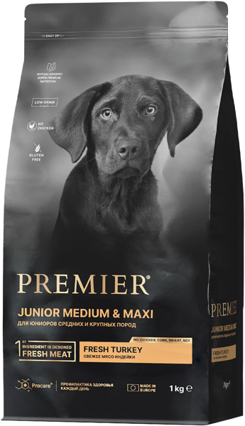 Изображение Корм для юниоров Премьер свежее мясо индейки Юнайтед Петфуд м/у, 1 КГ