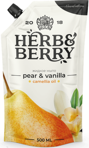 Изображение Мыло жидкое для рук Херб энд берри экзотическая груша ваниль ЭфБиАй Херб м/у, 500 мл