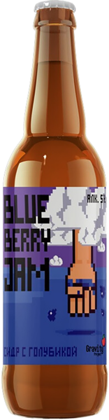 Изображение Сидр фруктовый п/сл 5,0% Гравити Проджект Блу Берри Джем Гравити с/б, 0,5 л