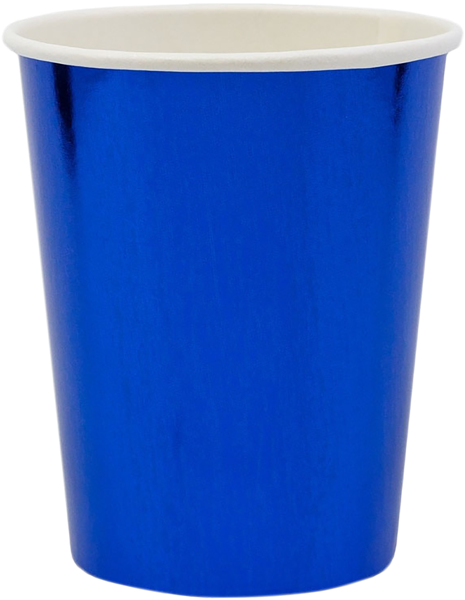 Изображение Одноразовая посуда 250мл Веселая затея стакан синий фольга Веселая затея кор, 6 шт
