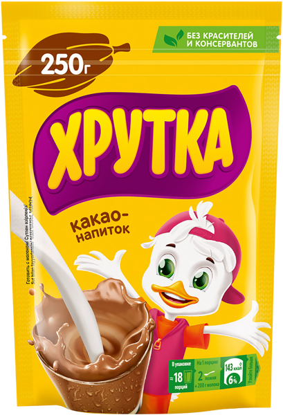 Изображение Какао растворимый Хрутка Нестле м/у, 250 г