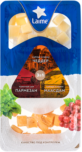 Изображение Сыр колотый Лайме пармезан маасдам чеддер Продлайн п/у, 120 г