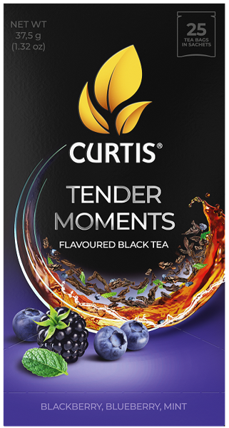 Изображение Чай черный в пирамидках Кертис Тендер моментс Компания Май кор, 25*1,5 г