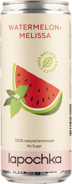 Изображение Напиток газ Лапочка Арбуз Мелисса Островица ж/б, 0,33 л