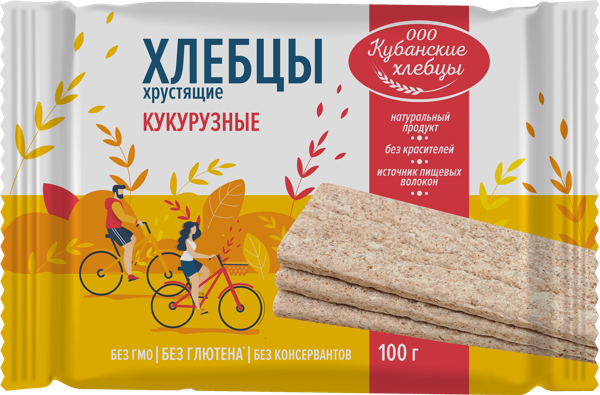 Изображение Хлебцы кукурузные Кубанские хлебцы без глютена Кубанские хлебцы м/у, 100 г