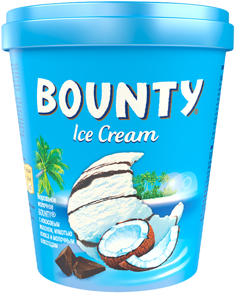 Изображение Мороженое молочное Баунти С мякотью кокоса Юнилевер Русь п/у, 272 г