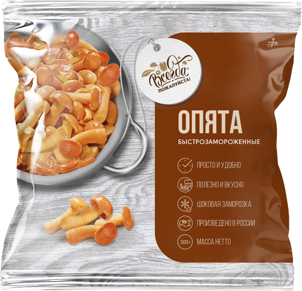 Изображение Грибы замороженные Всегда пожалуйста опята ООО ПК ЭкоРесурс м/у, 300 г