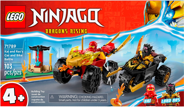 Изображение Конструктор с 4 лет 71789 Лего ниндзяго авто битва кая и раса Лего к/у, 1 шт