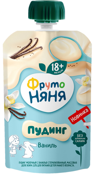 Изображение Пудинг 2% с 18 мес Фрутоняня ваниль Прогресс м/у, 90 г