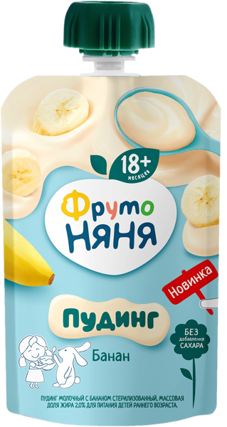 Изображение Пудинг 2% с 18 мес Фрутоняня банан Прогресс м/у, 90 г