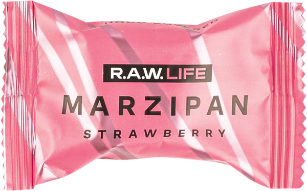 Изображение Конфета без сахара Рав лайф Марципан земляника РоуЛайф м/у, 19 г