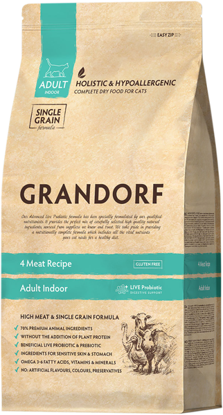 Изображение Корм для кошек Грандорф четыре мяса с пробиотикам Юнайтед Петфуд м/у, 400 г