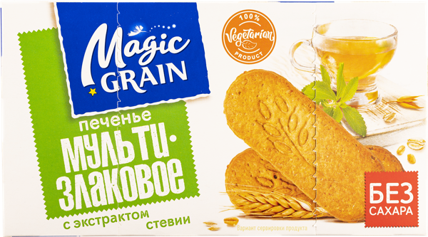 Изображение Печенье без сахара Мэджик грэин мультизлаковое Диал-К м/у, 150 г