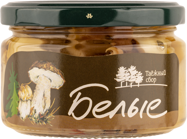 Изображение Белые грибы маринованные Таежный сбор резаные Тайга-Продукт с/б, 250 г