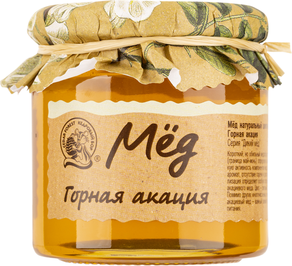 Изображение Мед цветочный Кедровый бор горная акация Тайга-Продукт с/б, 245 г