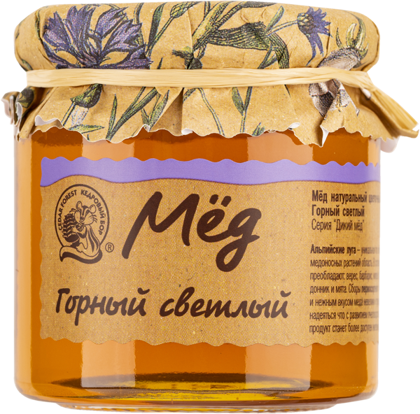 Изображение Мед цветочный Кедровый бор горный светлый Тайга-Продукт с/б, 245 г