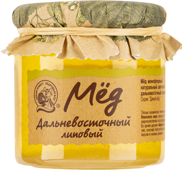Изображение Мед липовый Кедровый бор дальневосточный Тайга-Продукт с/б, 245 г