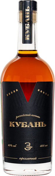 Изображение Коньяк 40% Кубань 3 года Новокубанский с/б, 0,5 л