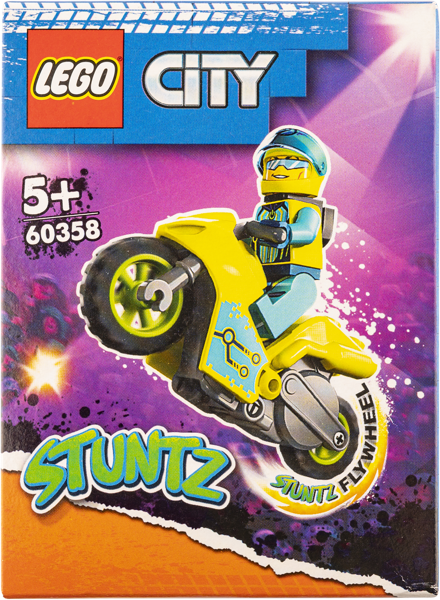 Изображение Конструктор с 5 лет 60358 Лего город трюковый кибер-мотоцикл Лего к/у, 1 шт