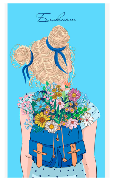 Изображение Блокнот 40л клетка Феникс+ А6 лето в рюкзаке Феникс+ м/у, 1 шт