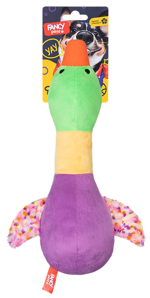 Изображение Игрушка 33см для собак Фэнси петс утка мягкая Волшебный осстров к/у, 1 шт