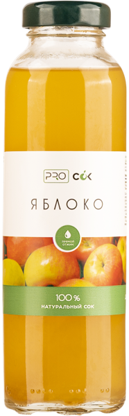 Изображение Сок с мякотью н/о ПроСок яблоко ИП Прокопенко с/б, 0,33 л