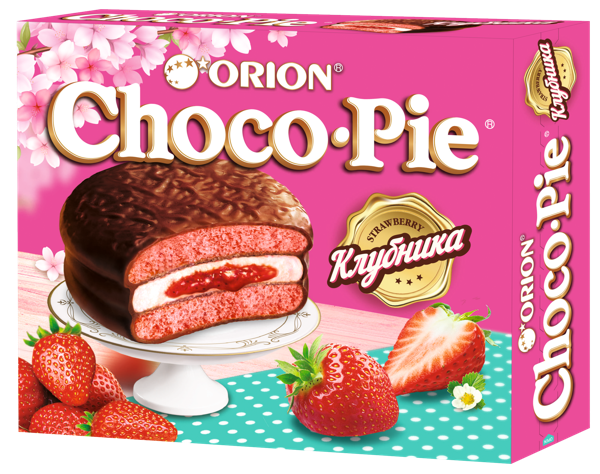 Изображение Печенье 1*12 Чокопай клубника Орион кор, 360 г