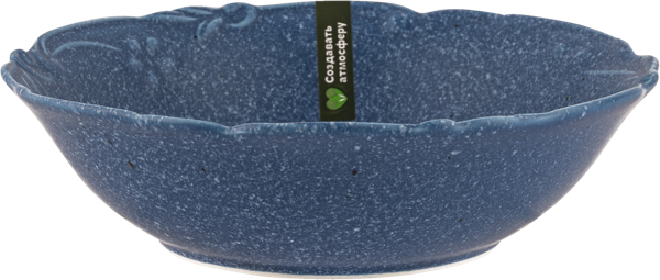 Изображение Миска 18см синяя Табрис сид блоссом с рельефом Ловингхоум , 1 шт