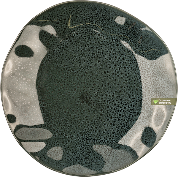 Изображение Тарелка 26см синяя Табрис мэджик леопард мятая Ловингхоум , 1 шт