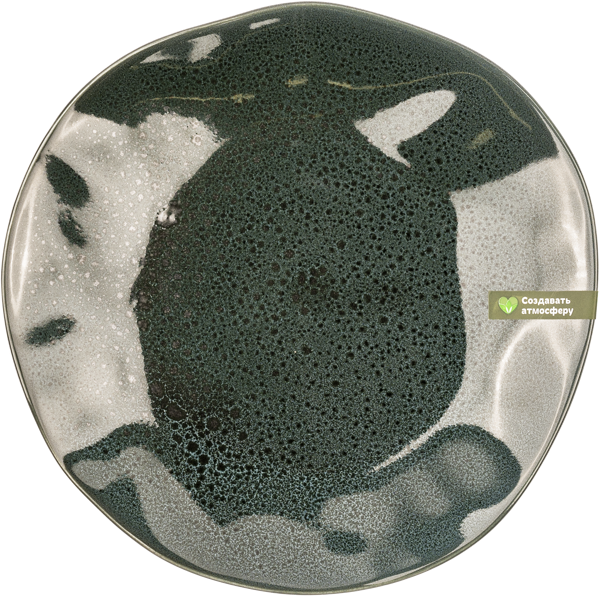 Изображение Тарелка 21см синяя Табрис мэджик леопард мятая Ловингхоум , 1 шт