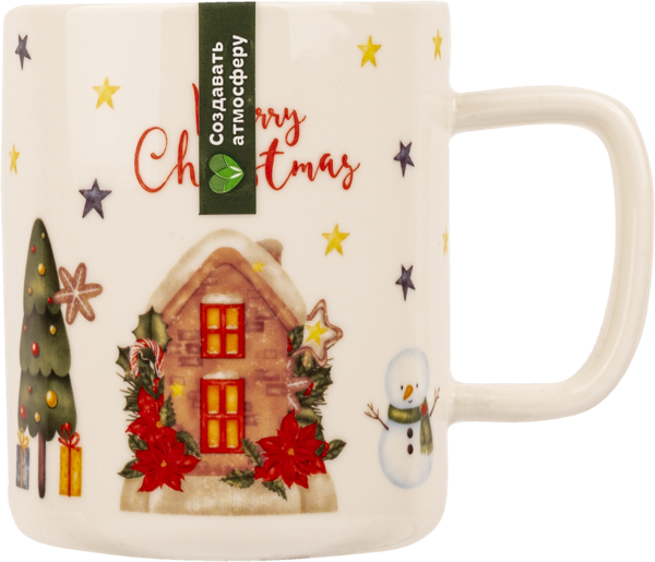 Изображение Кружка 350мл белая Табрис рождество со звездами Ловингхоум , 1 шт