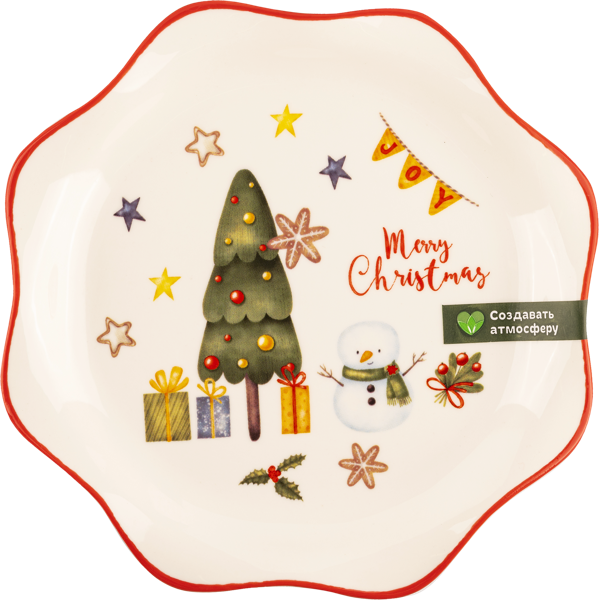 Изображение Тарелка 16см белая Табрис рождество со звездами Ловингхоум , 1 шт