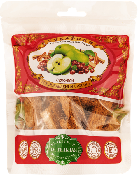 Изображение Сухарики из пастилы Белевская пастила клюква Белевская пастила м/у, 40 г