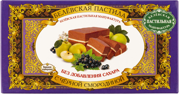 Изображение Пастила без сахара Белевская пастила черная смородина Белевская пастила кор, 100 г