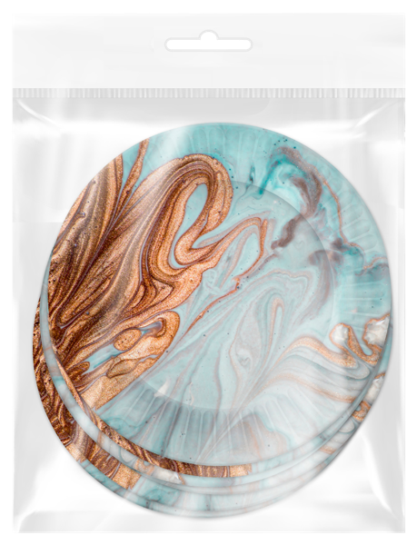 Изображение Одноразовая посуда 18см НД плэй тарелка смола серая НД Плэй м/у, 6 шт