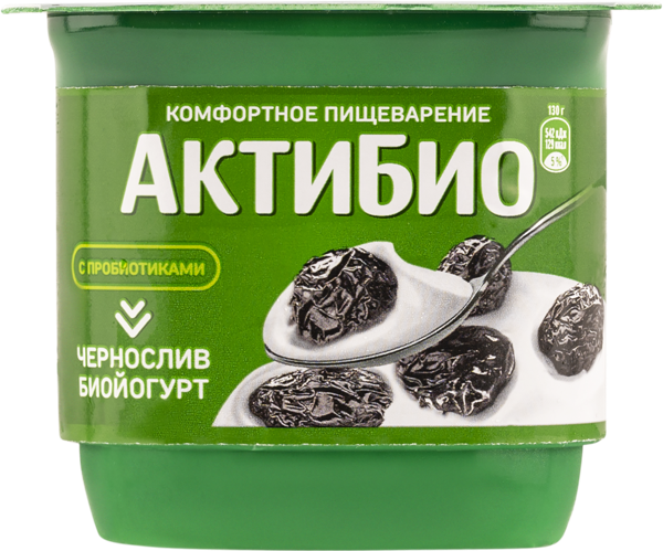 Изображение Биойогурт 2,9% Актибио чернослив Эйч энд Эн п/б, 130 г