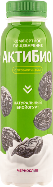 Изображение Биойогурт 1,5% питьевой Актибио чернослив Эйч энд Эн п/б, 260 мл