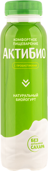 Изображение Биойогурт 1,8% питьевой Актибио натуральный без сахара Эйч энд Эн п/б, 260 мл