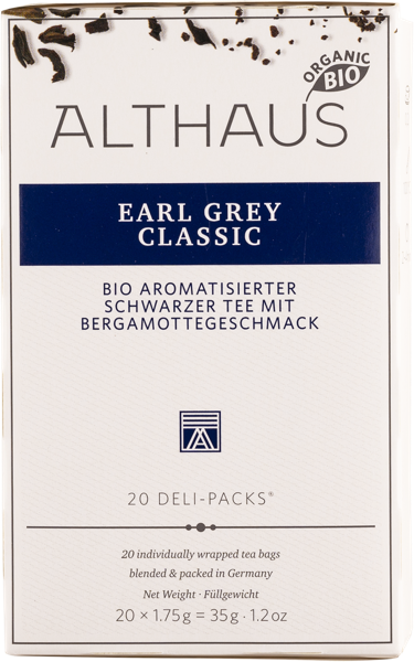 Изображение Чай черный в пакетиках Альтхаус Эрл грей классик Хансеатик Ти кор, 20*1,75 г