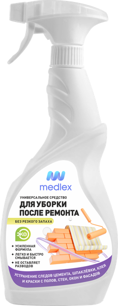 Изображение Средство моющее для уборки Медлекс экстра после ремонта Медлекспром п/у, 750 мл
