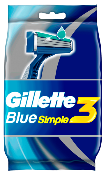 Изображение Станок для бритья женский Жиллетт блю симпл 3 одноразовый Жиллетт м/у, 4 шт