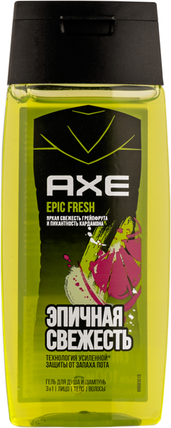 Изображение Гель для душа мини мужской Акс эпичная свежесть 3в1 Юнилевер п/у, 100 мл