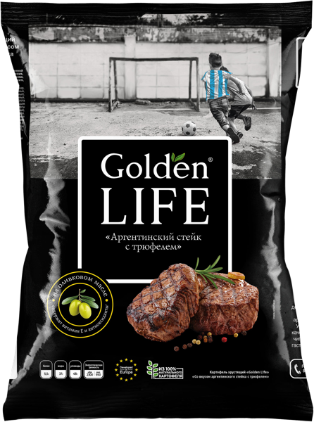 Изображение Чипсы картофельные Голден Лайф Стейк с трюфелем Москарт м/у, 90 г