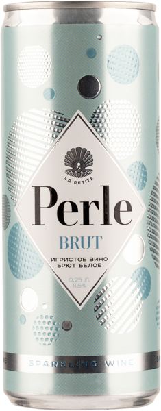 Изображение Вино игристое белое брют Ла Петит Перле Союз-Вино ж/б, 0,25 л