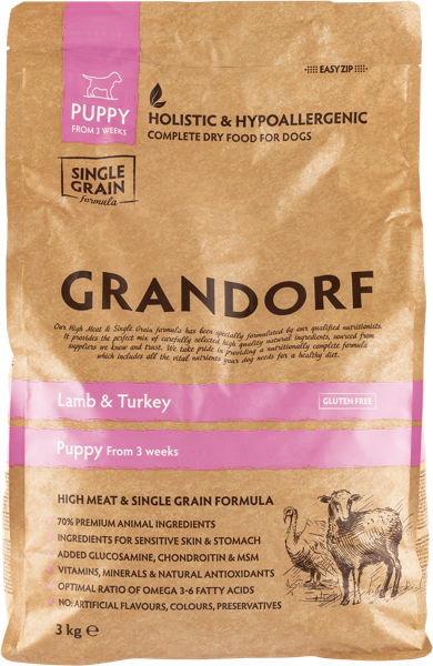 Изображение Корм для щенков Грандорф ягненок с индейкой Юнайтед Петфуд м/у, 3 КГ